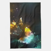 Leuchtende Schmetterlinge und Nachtschmetterlinge Geschirrtuch (Vertikal)