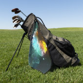 Leuchtende Schmetterlinge und Nachtschmetterlinge Golfhandtuch (Gras)