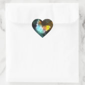 Leuchtende Schmetterlinge und Nachtschmetterlinge Herz-Aufkleber (Tasche)