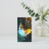 Leuchtende Schmetterlinge und Nachtschmetterlinge Hinweiskarte (Stehend Vorderseite)