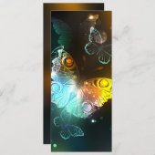 Leuchtende Schmetterlinge und Nachtschmetterlinge Hinweiskarte (Vorne/Hinten)