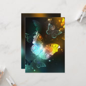 Leuchtende Schmetterlinge und Nachtschmetterlinge Karte (Vorderseite/Rückseite Beispiel)