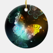 Leuchtende Schmetterlinge und Nachtschmetterlinge Keramik Ornament (Hinten)