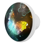 Leuchtende Schmetterlinge und Nachtschmetterlinge Keramikknauf (Rechts)