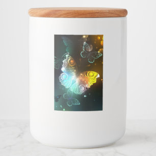 Leuchtende Schmetterlinge und Nachtschmetterlinge Lebensmitteletikett