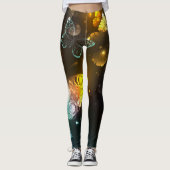 Leuchtende Schmetterlinge und Nachtschmetterlinge Leggings (Vorderseite)