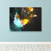 Leuchtende Schmetterlinge und Nachtschmetterlinge Leinwanddruck (Insitu (Holzboden))