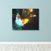 Leuchtende Schmetterlinge und Nachtschmetterlinge Leinwanddruck (Insitu (Holzboden))