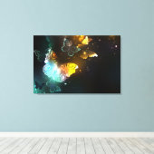 Leuchtende Schmetterlinge und Nachtschmetterlinge Leinwanddruck (Insitu (Holzboden))