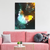 Leuchtende Schmetterlinge und Nachtschmetterlinge Leinwanddruck (Insitu (Wohnzimmer))