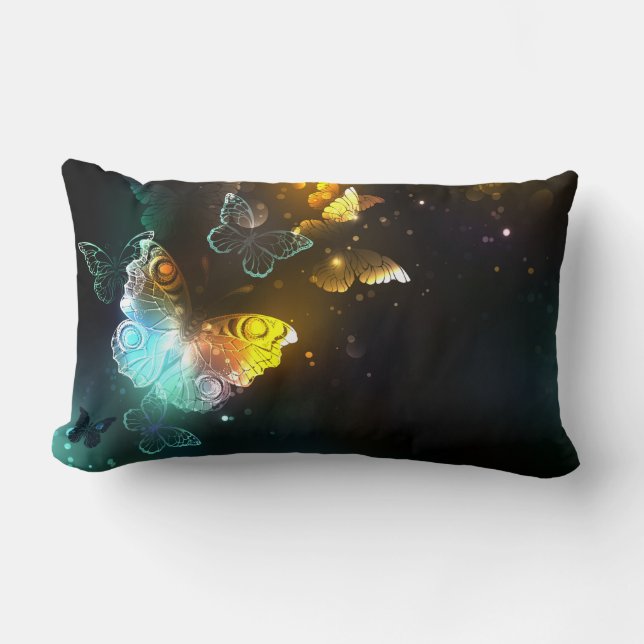 Leuchtende Schmetterlinge und Nachtschmetterlinge Lendenkissen (Vorderseite)