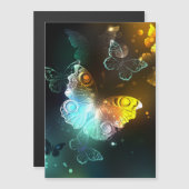 Leuchtende Schmetterlinge und Nachtschmetterlinge Magneteinladung (Vorne/Hinten)