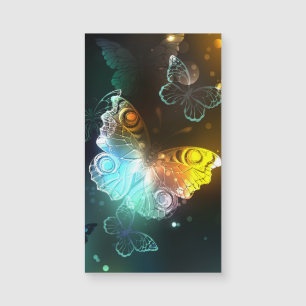Leuchtende Schmetterlinge und Nachtschmetterlinge Magnetkarte