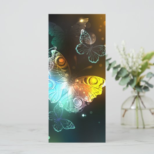 Leuchtende Schmetterlinge und Nachtschmetterlinge Menükarte (Stehend Vorderseite)