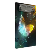 Leuchtende Schmetterlinge und Nachtschmetterlinge Mini Klemmbrett (Schrägansicht)