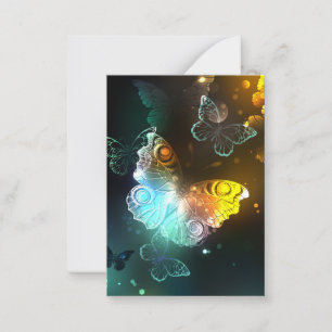 Leuchtende Schmetterlinge und Nachtschmetterlinge Mitteilungskarte
