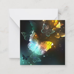 Leuchtende Schmetterlinge und Nachtschmetterlinge Mitteilungskarte