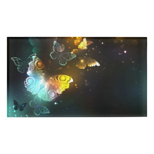 Leuchtende Schmetterlinge und Nachtschmetterlinge Namenschild (Vorderseite)