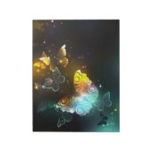 Leuchtende Schmetterlinge und Nachtschmetterlinge Notizblock (Rotiert)