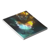 Leuchtende Schmetterlinge und Nachtschmetterlinge Notizblock (angewinkelt)