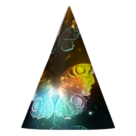 Leuchtende Schmetterlinge und Nachtschmetterlinge Partyhütchen (Links)