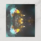 Leuchtende Schmetterlinge und Nachtschmetterlinge Platzkarte (Außenseite Aufgefaltet)