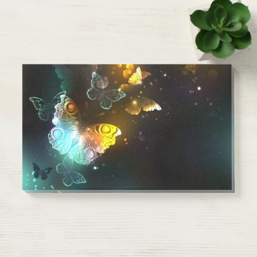 Leuchtende Schmetterlinge und Nachtschmetterlinge Post-it Klebezettel (Büro)