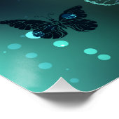 Leuchtende Schmetterlinge und Nachtschmetterlinge Poster (Ecke)