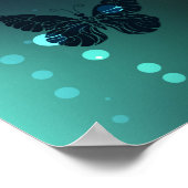 Leuchtende Schmetterlinge und Nachtschmetterlinge Poster (Ecke)