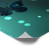 Leuchtende Schmetterlinge und Nachtschmetterlinge Poster (Ecke)