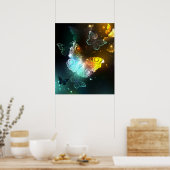 Leuchtende Schmetterlinge und Nachtschmetterlinge Poster (Küche)