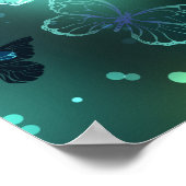 Leuchtende Schmetterlinge und Nachtschmetterlinge Poster (Ecke)