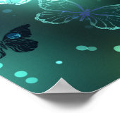 Leuchtende Schmetterlinge und Nachtschmetterlinge Poster (Ecke)