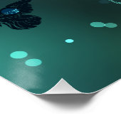 Leuchtende Schmetterlinge und Nachtschmetterlinge Poster (Ecke)