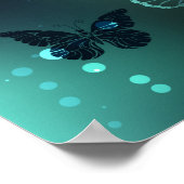 Leuchtende Schmetterlinge und Nachtschmetterlinge Poster (Ecke)