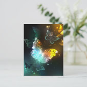 Leuchtende Schmetterlinge und Nachtschmetterlinge Postkarte (Stehend Vorderseite)