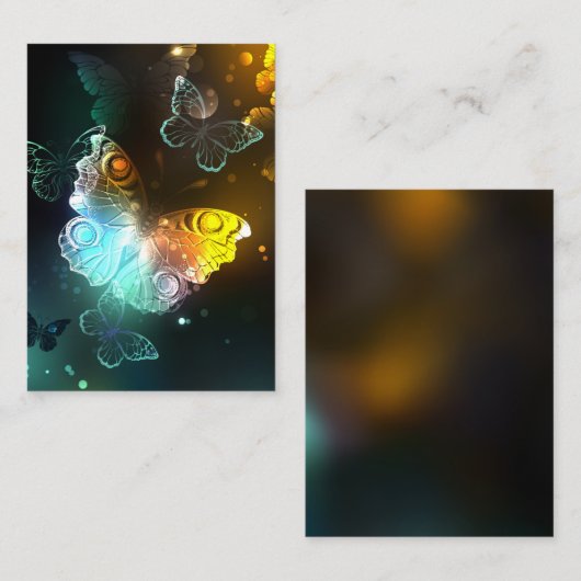 Leuchtende Schmetterlinge und Nachtschmetterlinge Rabattkarte (Vorne/Hinten)