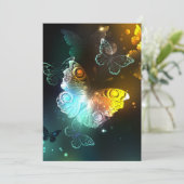 Leuchtende Schmetterlinge und Nachtschmetterlinge Save The Date (Stehend Vorderseite)