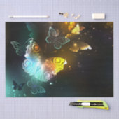 Leuchtende Schmetterlinge und Nachtschmetterlinge Seidenpapier (Handwerk)