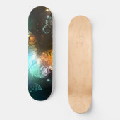 Leuchtende Schmetterlinge und Nachtschmetterlinge Skateboard (Vorderseite)