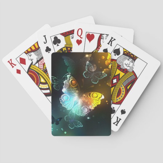 Leuchtende Schmetterlinge und Nachtschmetterlinge Spielkarten (Rückseite)