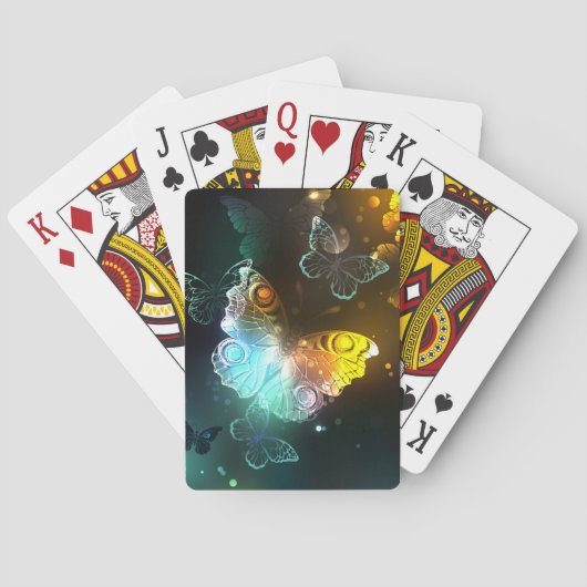 Leuchtende Schmetterlinge und Nachtschmetterlinge Spielkarten (Rückseite)