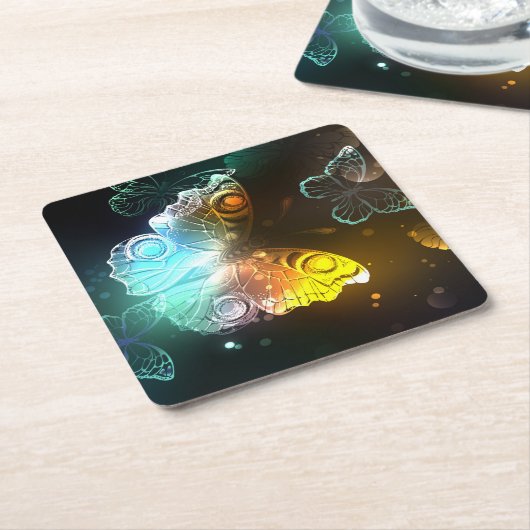 Leuchtende Schmetterlinge und Nachtschmetterlinge Untersetzer (angewinkelt)