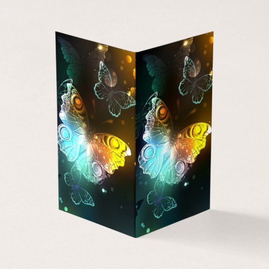 Leuchtende Schmetterlinge und Nachtschmetterlinge Visitenkarten (Vorderseite)