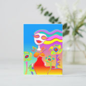 Leuchtende Schönheit Postkarte (Stehend Vorderseite)