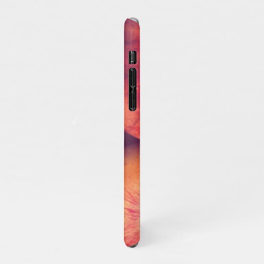 Leuchtende Schüssel mit Rotäpfel Slimfit iPhone Hülle (Linke Seite)
