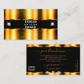 Leuchtende schwarze schwarze Diamanten mit Logo Visitenkarte (Vorne/Hinten)