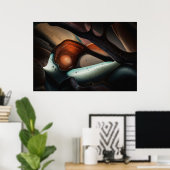 Leuchtende Sci-Fi-Abstraction Poster (Heimbüro)