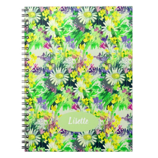Leuchtende Sommerwildblumen Notizblock (Vorderseite)