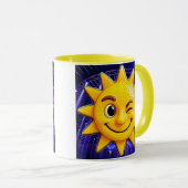 Leuchtende Sonne Tasse (VorderseiteRechts)